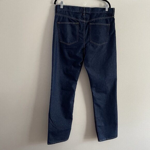 Old Navy Boys 20 Plus Blue Dark Wash Straight Built-In Tough 5 Pocket Jeans NWT - Picture 7 of 9